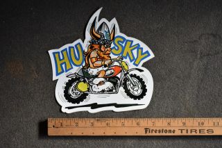 Nos Vintage Husqvarna Motorcycle Dirt Bike Sticker 1970 