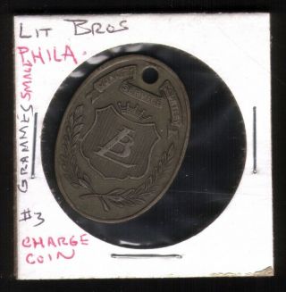 Lb Lit Bros (quality,  Courtesy,  Service) Vintage Metal Charge Coin (grammes)