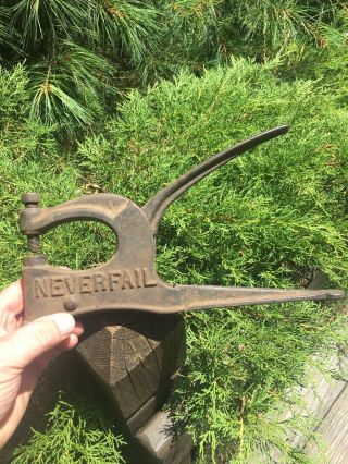 Vintage Neverfail Hand Press For Riveting Press Tool Leather