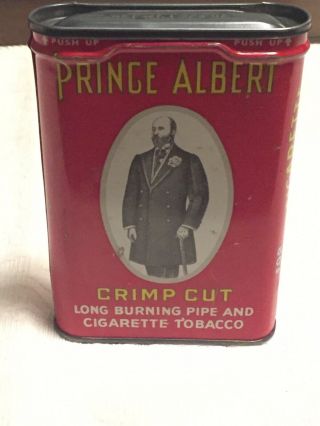 Vintage Prince Albert Crimp Cut Long Burning Pipe And Cigarette Tobacco Tin