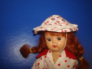 Vtg 1950s Muffie Doll Coolie/yachting Hat 913 Fit Mdm Alex/ginny Vogue/8 "
