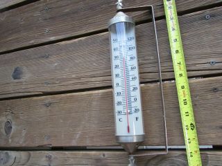 Vintage Outdoor Thermometer Unbranded Looking With Some Wear From Age.
