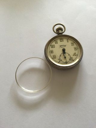 Vintage Services Army Pocket Watch Running For Repair And Parts