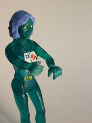 Vtg 1974 Fisher Price Green See Thru Xray Woman Android Robot