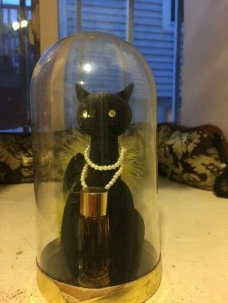 Vintage Golden Woods Sophisti Cat Perfume Max Factor Black Cat Pearls