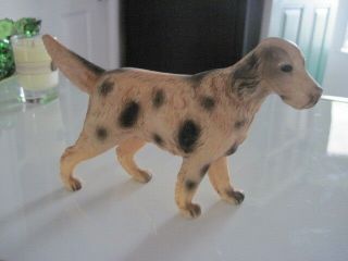 Vintage Hollow,  Hard Plastic Dog Pointer Figurine Made In Hong Kong No103