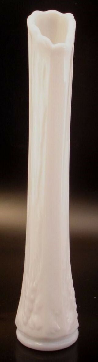 Westmoreland Paneled Grape Milk Glass Swung Vase Vintage