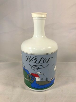 Vintage Milk Glass Water Bottle 1/2 Gallon Lillian Vernon