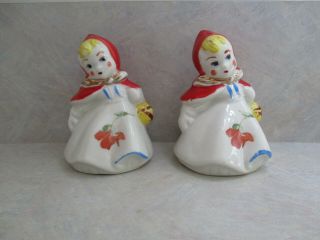 Vintage Hull Little Red Riding Hood Salt And Pepper