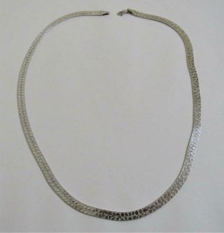 925 Sterling Silver Necklace Vtg Italy 20 " Long 10 " Drop Weighs 21.  6 G Not Scrap