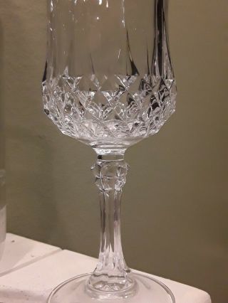 Vtg Clr Crystal 6.  5 " Wine Goblet/glass Bar/stemware Unmarked Cristal D 