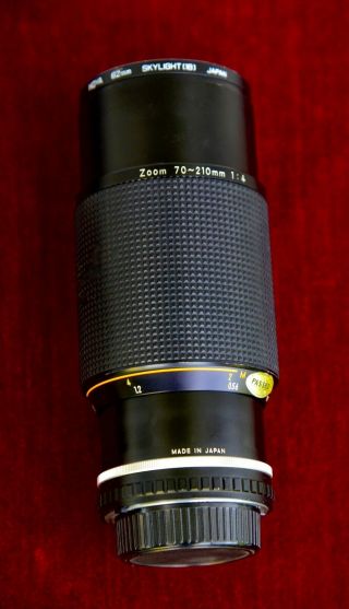 Vintage Nikon 70 - 210 Zoom F4 - F32 Series E W/filter