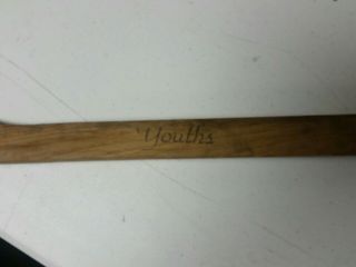 Vintage 1940 ' s C.  A.  Lund Company Wood Hockey Stick - youths - Straight Blade 4