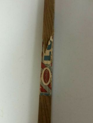 Vintage 1940 ' s C.  A.  Lund Company Wood Hockey Stick - youths - Straight Blade 5