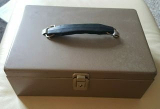 Vintage Rockaway Metal Safe Document Box With Handle 11 X 8 X 4 No Keys