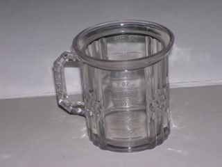 Vintage Pressed Glass Kitchen Measuring Cup Glass