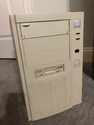 Vintage Beige Atx Computer Tower Case With Psu