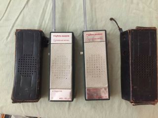 Pair Vintage Fanon Fcb - 9c,  9 Transistor Cb 2way Portable Radio Walkie Talkie