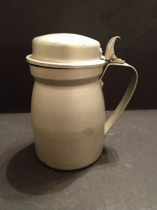 Vintage A.  G.  M.  Co Wwii 1940 U.  S Army Mess Hall Aluminum Creamer Syrup Pitcher Usa