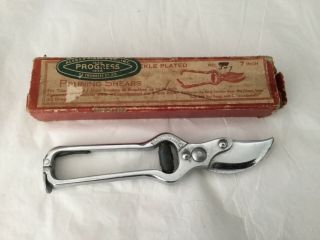 Vintage 1930’s J.  T.  Henry Nickle Plated Pruning Shears