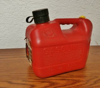 Vintage Blitz 1 Gal.  4 Oz.  Vented Gas Can/with Flex Pour Spout - No.  11805 -