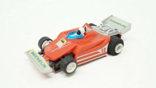 Vintage Red Tyco Michelin Agip 12 Indy Formula 1 Ho Scale Slot Car Running