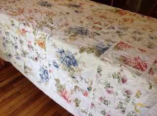 Vintage Multi Color Floral Cotton Duvet Cover Bedspread,  82 X 105 (full / Queen)