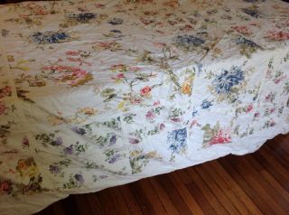 Vintage Multi Color Floral Cotton Duvet Cover Bedspread,  82 X 105 (full / queen) 4