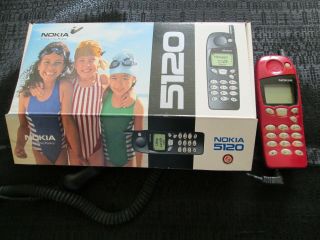 Nokia 5120 Cell Phone Red Vintage 2000