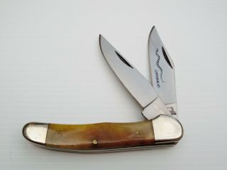 Vintage Parker Cutlery Co 2 Bladed Copperhead Bone Handled Pocketknife