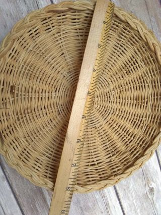 13 VINTAGE WICKER RATTAN BAMBOO PAPER PLATE HOLDERS 3