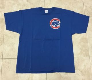 Majestic Chicago Cubs Jersey T - Shirt Starlin Castro 13 Vintage Xxl 2xl
