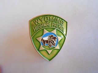 Vintage Wyoming Highway Patrol State Police Patch Lapel Pin