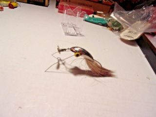 OLD LURE VINTAGE AL FOSS LURE CALLED THE DIXIE HAS DEER HAIR AND IS OLD. 3
