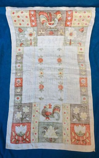 Vintage Linen 1966 Calendar Towel 5