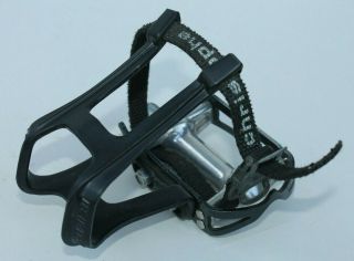 Vintage MKS Sylvan SY - 1 Bike Pedals w/ Specialized Toe Clips & Christophe Strap 5