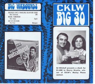 Cklw Big 30 Detroit Vintage February 4 1969 Music Survey Neil Diamond