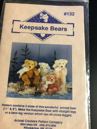 Animal Crackers Pattern Co.  Keepsake Bears $132 Vintage Teddy Bear Pattern