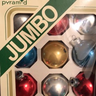 Vintage Pyramid Jumbo Decorative Christmas Ornaments Made In The Usa