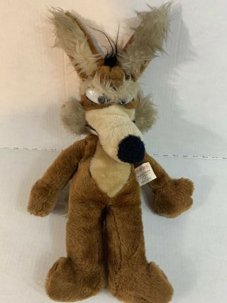 Vintage 1971 Wile E Coyote 18” Plush By Mighty Star Warner Bros.