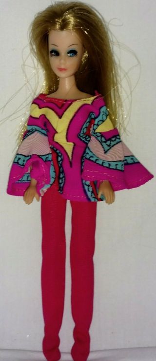 Vintage Topper Dawn Doll And Case Rock Flowers Outfit 3