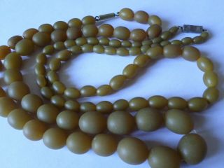 2 Vintage Early 20th Century Plastic Bead Necklace For Restringing