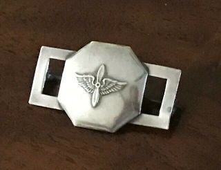 Vintage Wwii Us Army Air Corps Sterling Silver Propeller Wings Pin