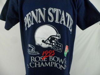 Vtg Penn State 1995 Rose Bowl Champions T - Shirt Sz L