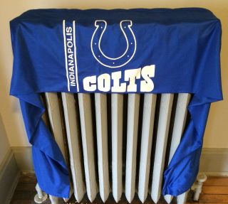 Vtg Official Nfl Indianapolis Colts Valance Curtain Football Wide 3 " Rod Pocket