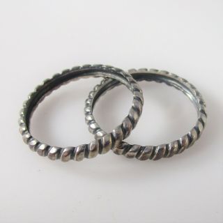 Silpada Set Of 2 Rings Vintage Sterling Silver 3.  7g | Size 10