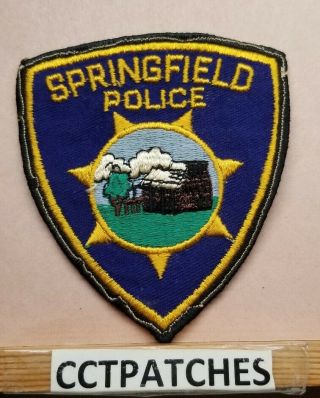 Vintage Springfield,  Illinois Police Brown Building Shoulder Patch Il