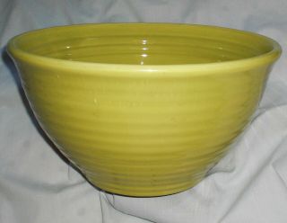Vintage Bauer Pottery Ring Ware Apple Green Or Chartreuse Nesting Bowl 12
