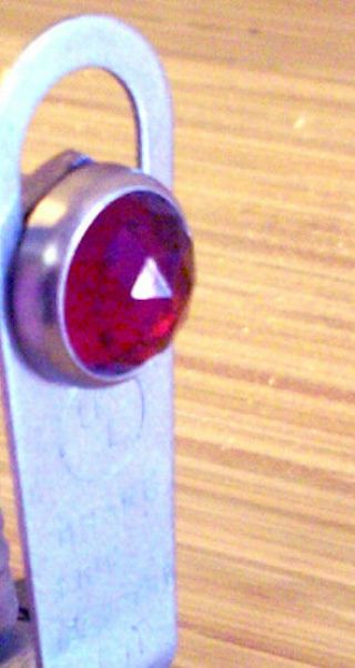 Vintage Red Old Lens Dash Gauge Panel Light Hot Rod 3/8 ".  Nos Rare12v 6v Clear 1