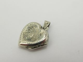 Vintage Sterling Silver 925 Love Heart Locket Pendant 3